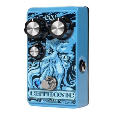 DigiTech DOD Chthonic Fuzz Pedal for Guitars and Amps with Subtle Tone Control, All Metal Chassis, and LED Power Indicator (Blue) image 2