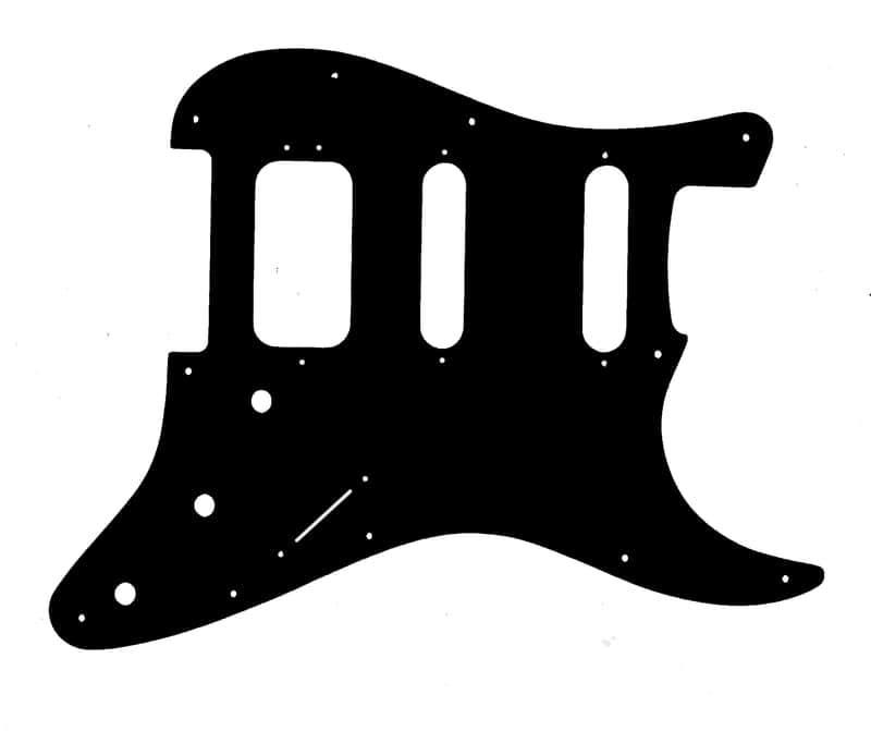Custom Pickguard For 2018 - 2026 Made in America Fender American Performer Stratocaster HSS - Black/White/Black .090" image 1