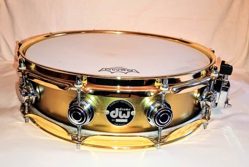DW PRE COLLECTOR RAW BRASS SNARE DRUM 82-90-FREE SHIP TO C-USA! image 1