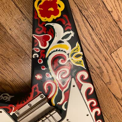 Gibson Flying V RARE! - Jimmi Hendrix Love Drops Artist Hand Painted Custom 1990’s image 5
