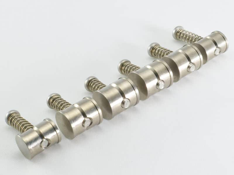 KTS PR-Mu - Titanium Saddle Set for Mustang, Jaguar & Jazzmaster Offset Bridge image 1