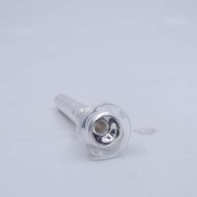 ACB 10.5C Trumpet Mouthpiece with a Clear Acrylic Rim - Silver/Acrylic image 3