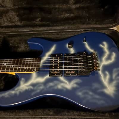 Kramer Nightswan 1989 Lightning graphic guitar Vintage Original Floyd  F serial EXCELLENT!!! image 8