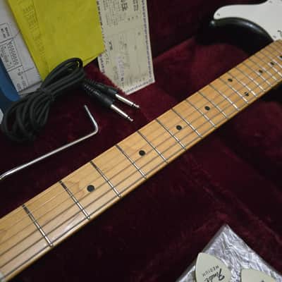 Collector-grade! 1993 Fender Japan 50'S Reissue ST54 "Blackie" Stratocaster BLK in Excellent Condition image 13