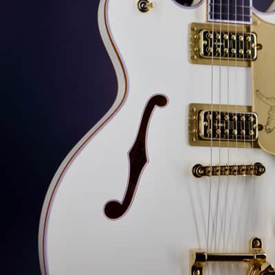 Gretsch FALCON™ CENTER BLOCK LTD DOUBLE-CUT WITH STRING-THRU BIGSBY 2025 - Vintage White image 5