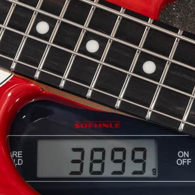 Music Man USA StingRay 4 Tim Commerford Artist Series - Caliper Red (active) image 13