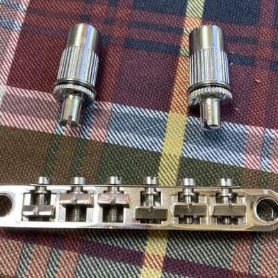 Nickel Epiphone Les Paul Wired Tune-O-Matic Guitar Bridge, SG, DOT image 1