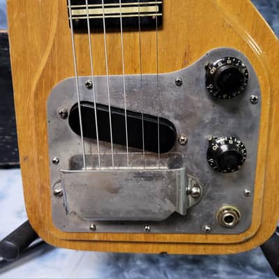 Vintage RARE 1957 Gibson Skylark Model EH-500 Korina Wood Lap Steel Guitar New Strings Pro Setup Wood Case image 2