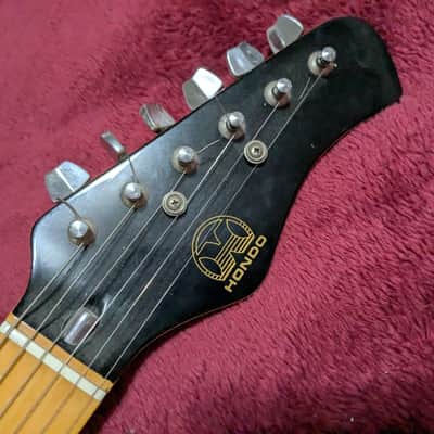 Hondo H-7600B Strat Copy 1984 - Black - Made in Korea image 3