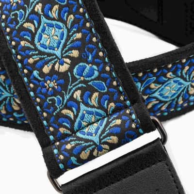 RightOn Standard Plus Woodstock Blue II Guitar Strap image 4