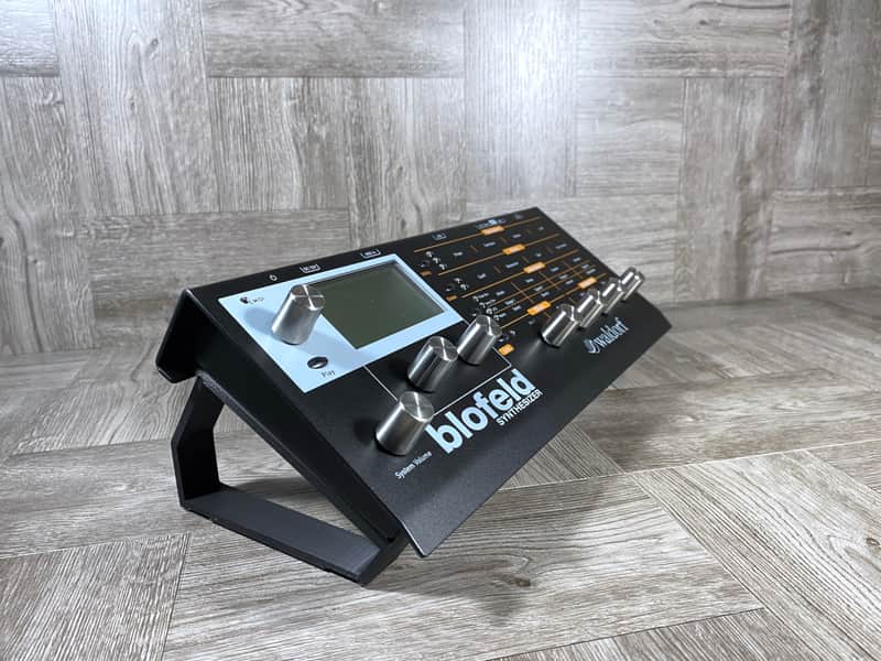 35º Angle Stands for Waldorf Blofeld or Pulse 2 Desktop Synths - BLACK - by KZcraftworks - US Seller image 1