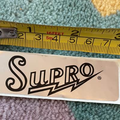 Supro logo Sticker Silver name badge image 2