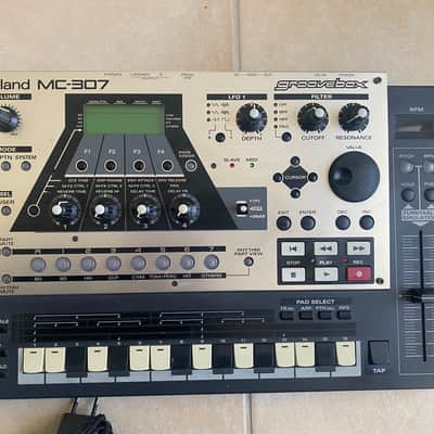 Roland MC-307 Groovebox 2000s - Silver and Black