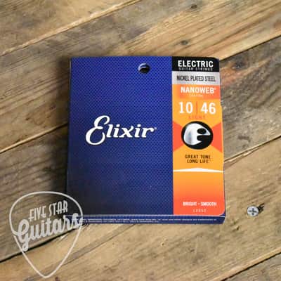 Elixir 12052 Electric Nanoweb Coated Nickel Plated Electric Guitar Strings Light 10-46 image 2