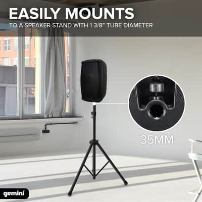 Gemini Sound AS-2108BT Active 8" Inch Woofer 500W Watt DJ Monitor Powered Amplified PA Speakers System With Bluetooth, Wireless Stereo Pairing, Onboard 2 Channel Mixer, Handles and Portable Fly Points image 6