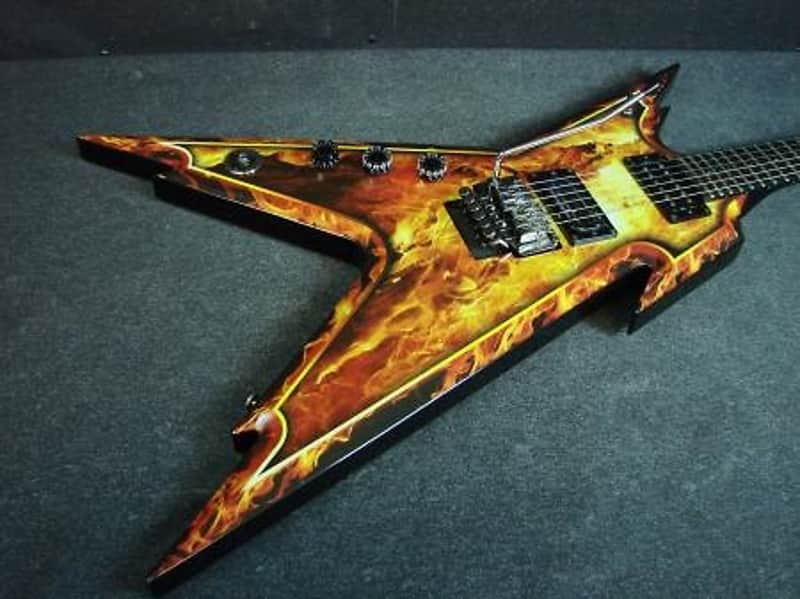 Dean Left Handed Razorback Explosion Electric Guitar w/Case Lefty