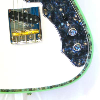 Custom Designed & Crafted - Surf Green Tele Thinline style/African Turquoise Stones - RSG Serial #058 2024 image 8