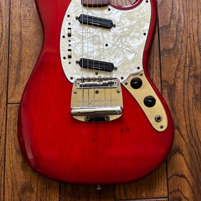 1993 Fender Traditional 60s Mustang Order Made Custom Transparent Red Premium Ash Maple Seymour Duncan MIJ Japan image 6