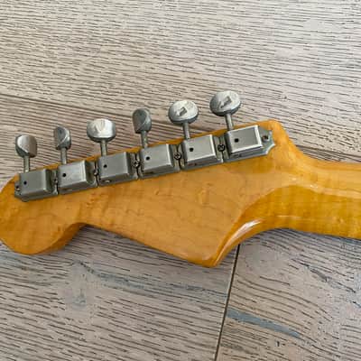 1980s PGM Moon Stratocaster Mahogany Custom Shop Dark Brown Sunburst Schecter USA Pickups Flamed Neck Japan Vintage image 23