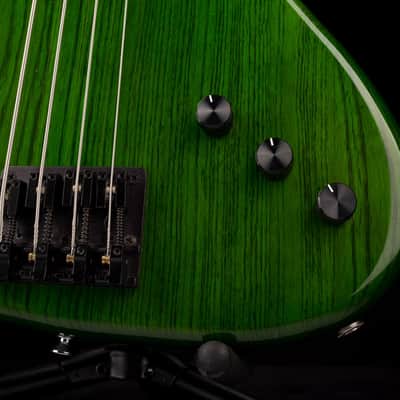 Pre Owned 1996 Rick Turner Prototype E-2 EL-434 PM Transparent Green Bass With OHSC image 8