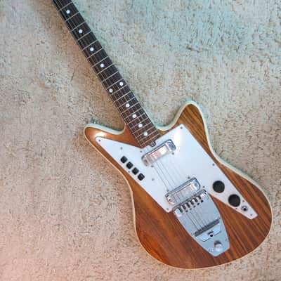 Vintage Galanti Grand Prix Guitar Repainted White Replaced Tuners Eko Italy image 8