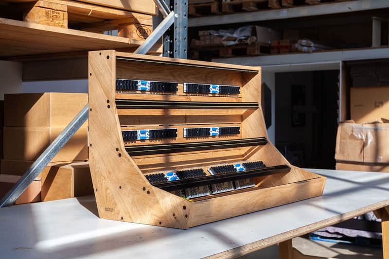 2 Many Synths 12U 160HP Solid Oak Eurorack Case, Powered image 1