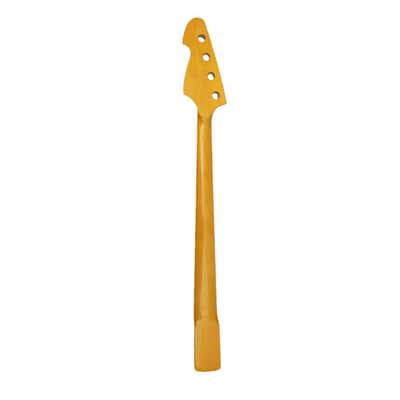 Yellow Bass Guitar Neck 20Fret 34 Inch Maple Rosewood Fretboard Block Inlay Finished Bolt On Guitar Replace image 2