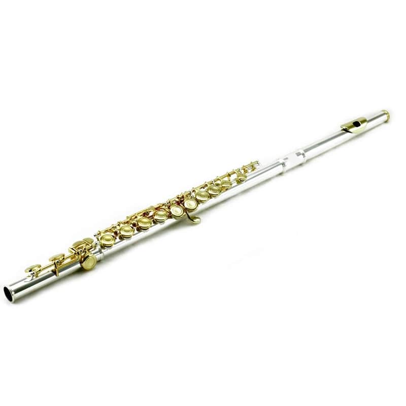 Silver Plated Flute w Gold Keys Close Hole C Flute w Case Bag image 1