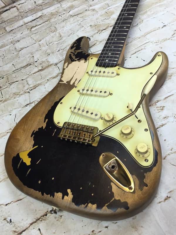 John Mayer BLACK1 Tribute Stratocaster Guitar Vintage Relic custom