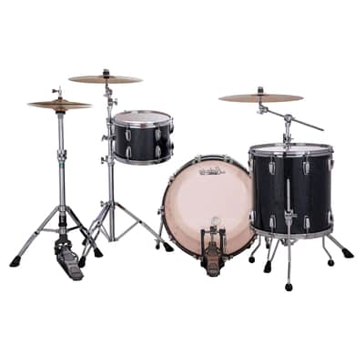 Ludwig Hybrid Black Sparkle 3pc Maple Drum Set image 3
