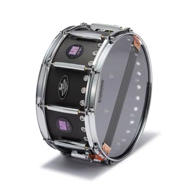 Pearl Matt McGuire 14x6.5" Matte Black Tour Edition Signature "Smart" Snare Drum Unbeaded Steel | Worldwide Ship | Authorized Dealer image 7