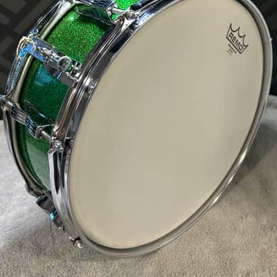 Ludwig Green Sparkle Jazz Festival Snare Drum - Excellent - 1960s image 10