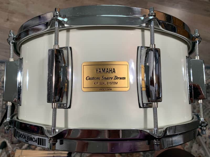 Yamaha RSD-086 Rock Tour Custom Snare Drum 6.5x14 90s - Stage White Lacquer image 1