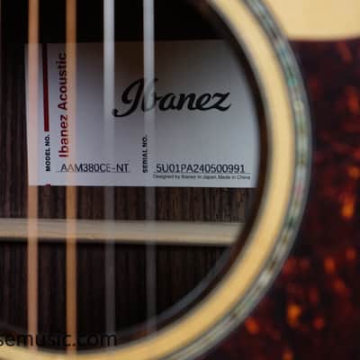 Ibanez AAM380CE-NT Advanced Acoustic - Natural High Gloss image 10