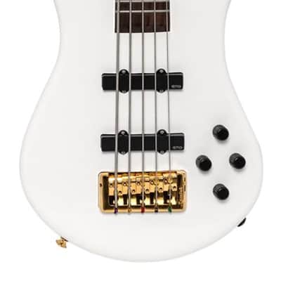 Spector SXEURO5WHCL Electric Bass Guitar, Euro Classic, 5-String, Active, Solid Wh ite Gloss image 7