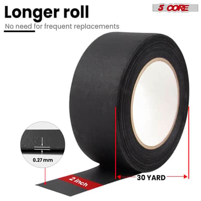 5 Core Gaffers Tape 2" 30 Yards 4Pcs Professional Black Pro Gaff Tape Non Reflective Water Resistant image 2