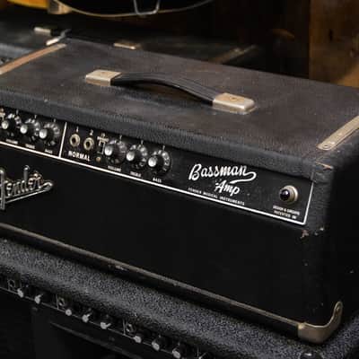 Fender Bassman 2-Channel 50-Watt Guitar Amp Head 1967 - Black Panel image 2