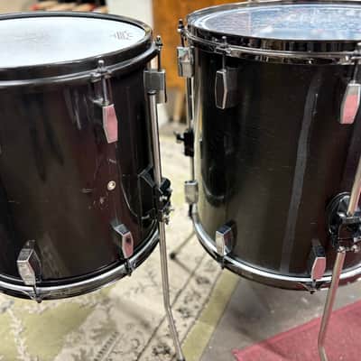 Tempus 4-Piece Carbon Fiber Drum Set 1990s - Black image 15