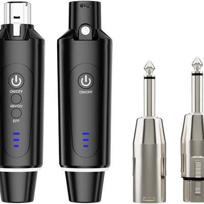 Wireless XLR Microphone Transmitter Receiver 2.4Ghz, XLR System Mic Adapter for Dynamic Microphone, Audio Mixer, Electric Guitar Bass, 48V Phantom Power for Condenser Mic, 160ft Range image 1