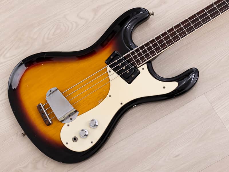 1965 Mosrite Ventures Model Vintage Short Scale Bass Sunburst image 1