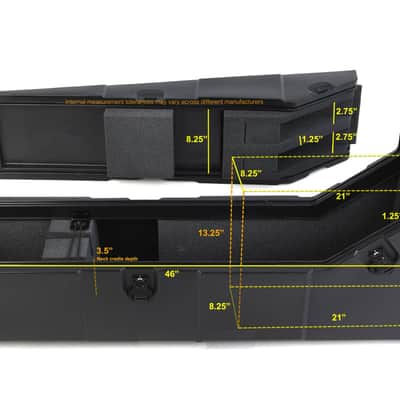 Gator 2-in-1 Hard Case for Two Electric Bass Guitars, Precision, Jazz, Stingray image 8