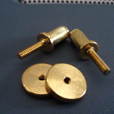 Gibson soft brass thumbwheels and posts adapters for ABR-1 bridge MK3 Les Paul Royal Mount 2026 - Gold image 4