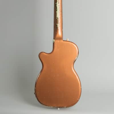 Harmony  H-44 Stratotone Solid Body Electric Guitar (1954), black tolex hard shell case. image 2