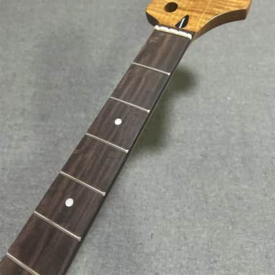 4 string20Fret Roasted Flame Maple 30inch short scale Bass Guitar Neck part image 1