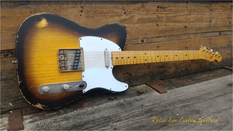Relic Age Custom Guitars T-style Sunburst Relic image 1
