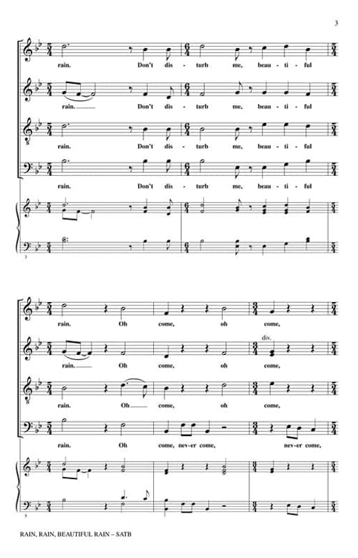 Rain Rain Beautiful Rain Satb A Cappella Ladysmith Black Mambaz image 1