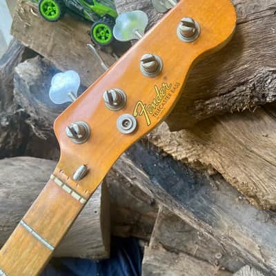 Vintage Fender Loaded Telecaster Bass Neck 1972 - Tuners & Tree image 5