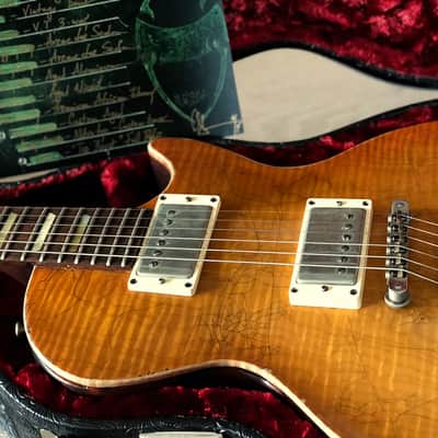 Scala Guitars (Leo Scala) Underdog 5A Flamed Maple Top Amberburst image 8