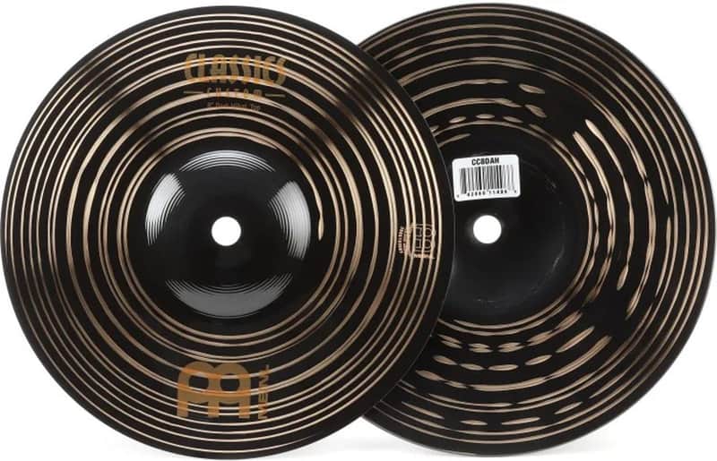 Meinl 8" Classics Custom Dark Micro Stack Mini Hi Hat Cymbals image 1