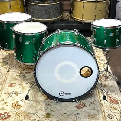 Ludwig Green Sparkle 4-Piece Set - 14” 16” 18” 26” (Bonham Sizes) - Good Condition image 1